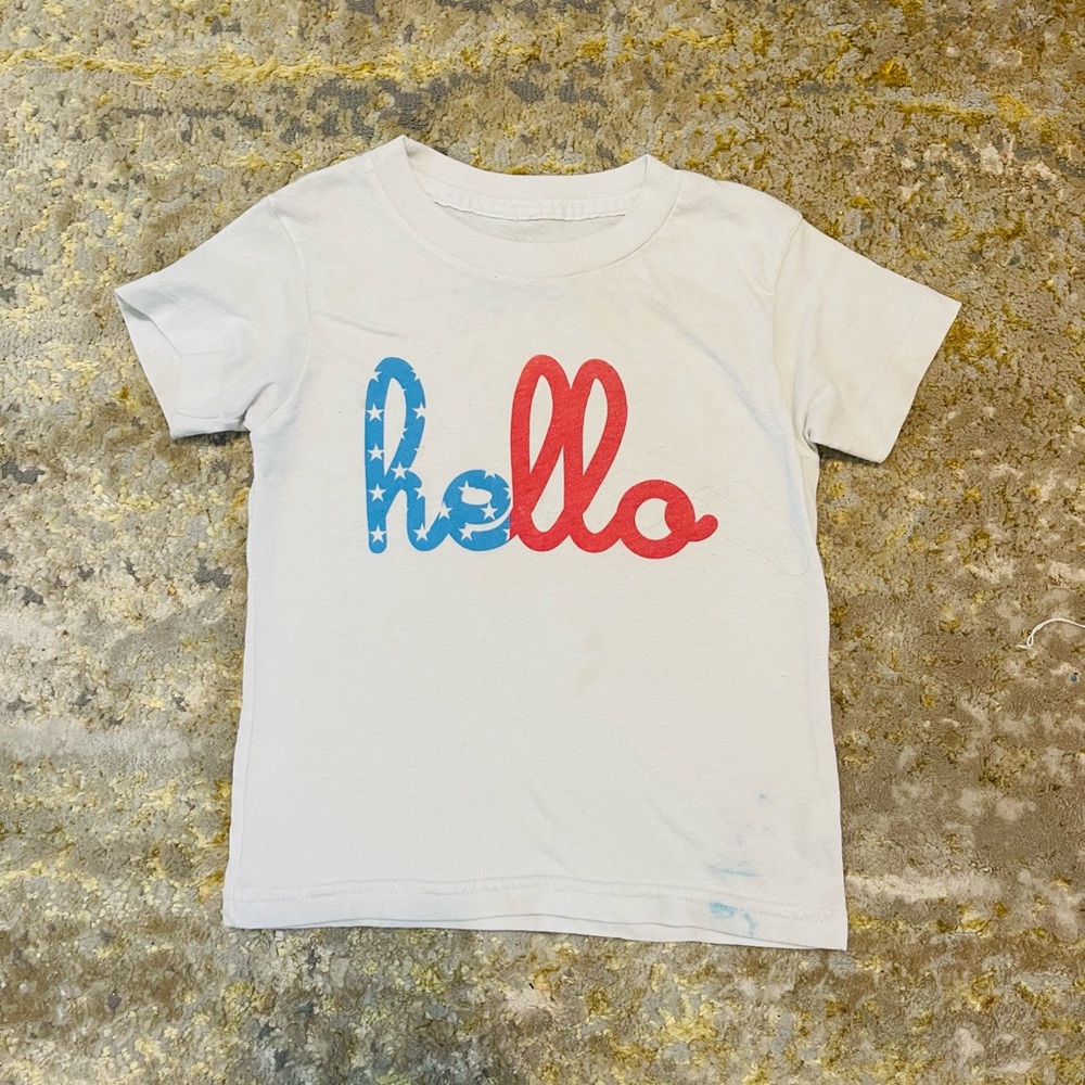 2T hello tshirt